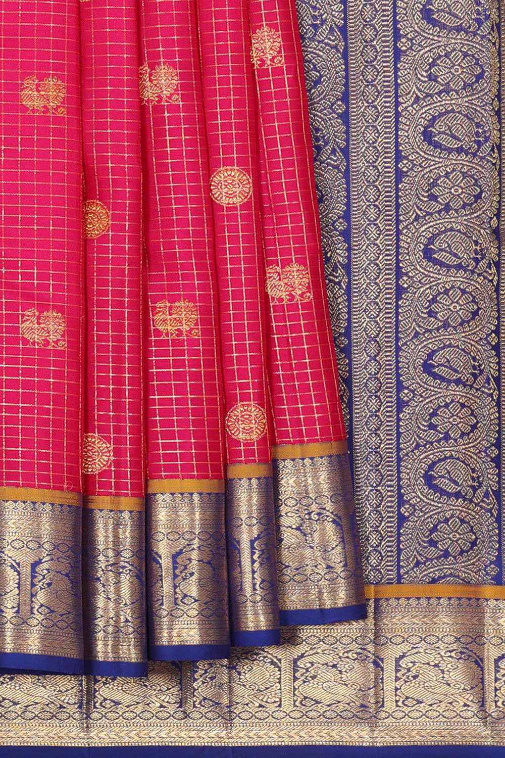 Collection of Kanchipattu Rani Pink Brocade Saree in a gallery layout