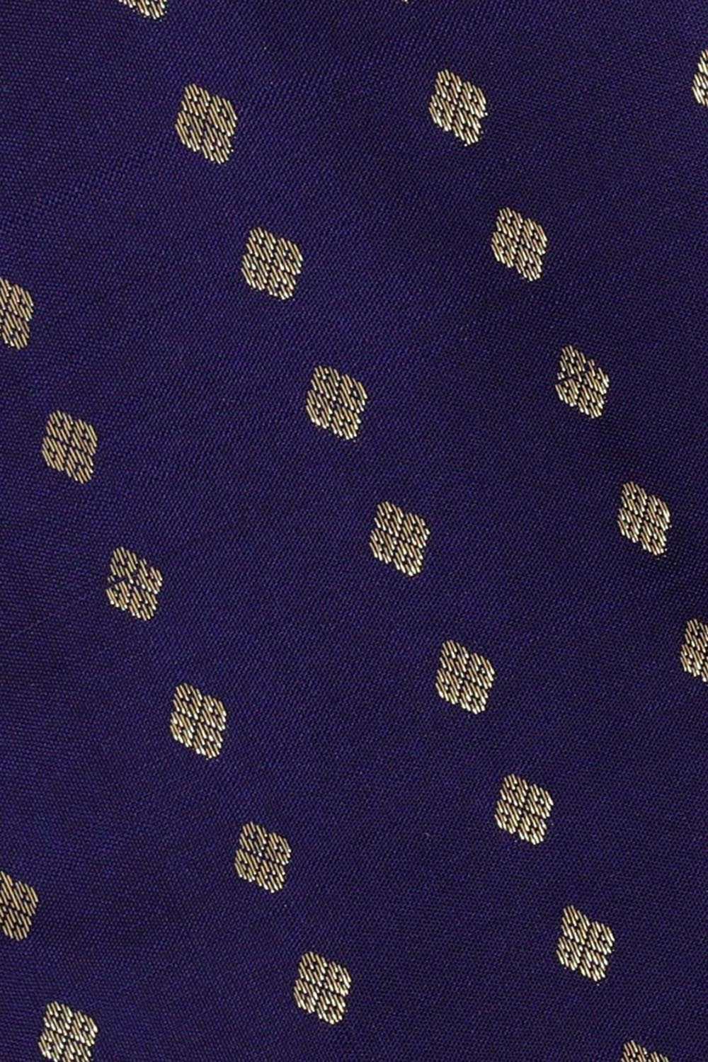 Image of Kanchipattu Navy Blue Brocade Saree