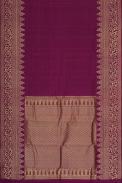 Collection of Kanchipattu Wine Colour Brocade Saree in a gallery layout