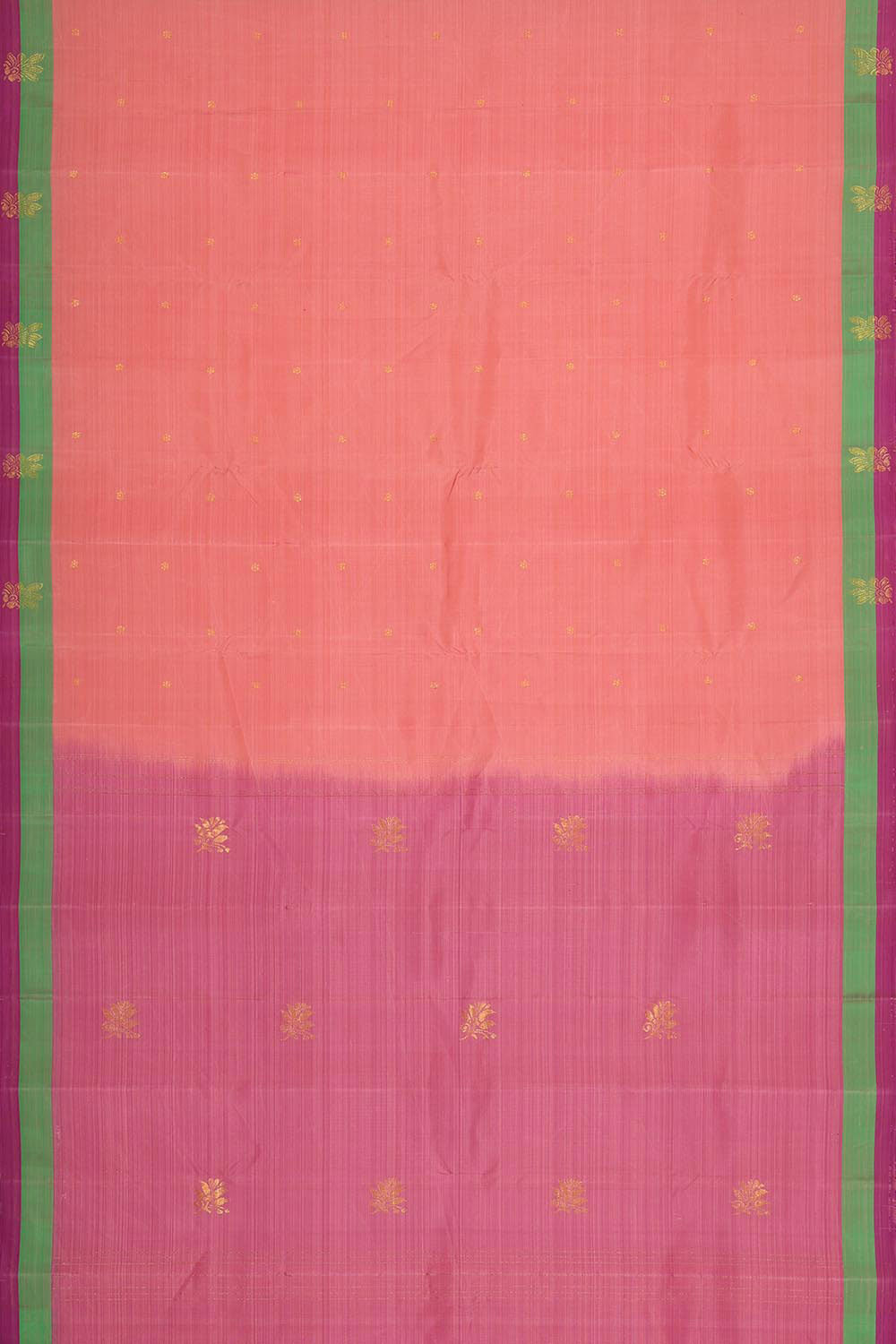 Collection of Kanchipattu Peach Saree in a gallery layout