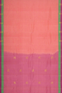 Collection of Kanchipattu Peach Saree in a gallery layout