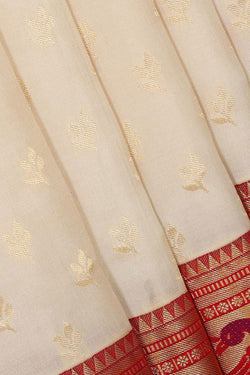 Collection of Cream Silk Saree in a gallery layout