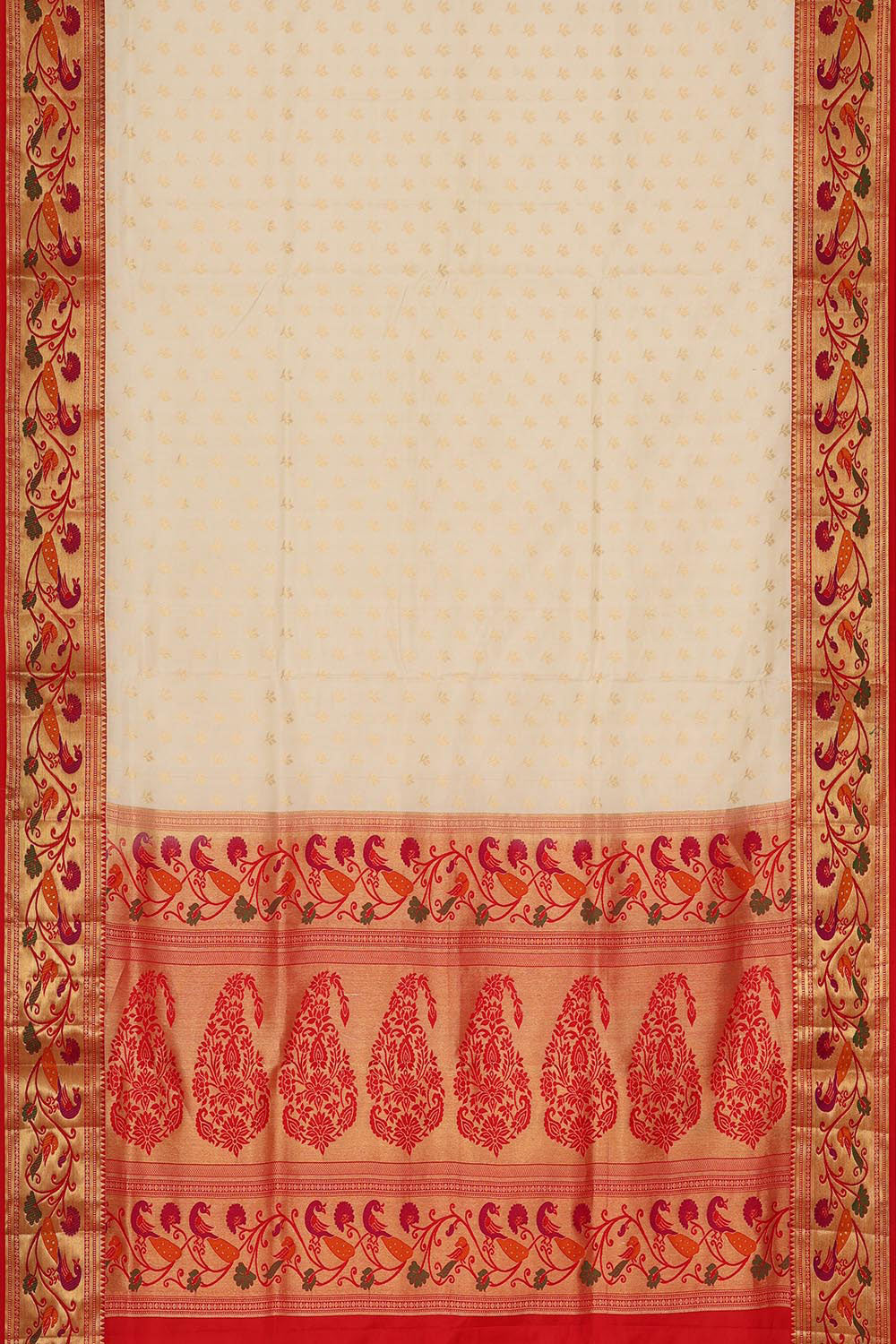 Collection of Cream Silk Saree in a gallery layout