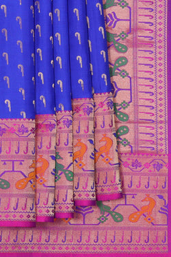 Image of Royal Blue Silk Saree