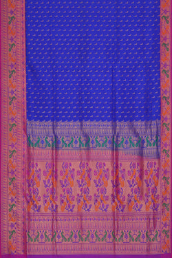 Image of Royal Blue Silk Saree