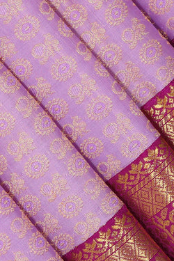 Collection of Kanchipattu Lavender Brocade Saree in a gallery layout