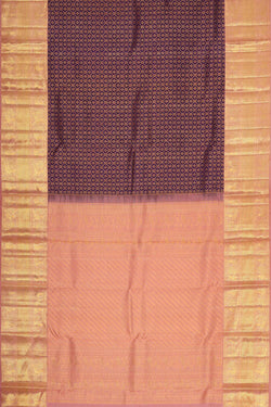 Collection of Kanchipattu Purple Brocade Saree in a gallery layout