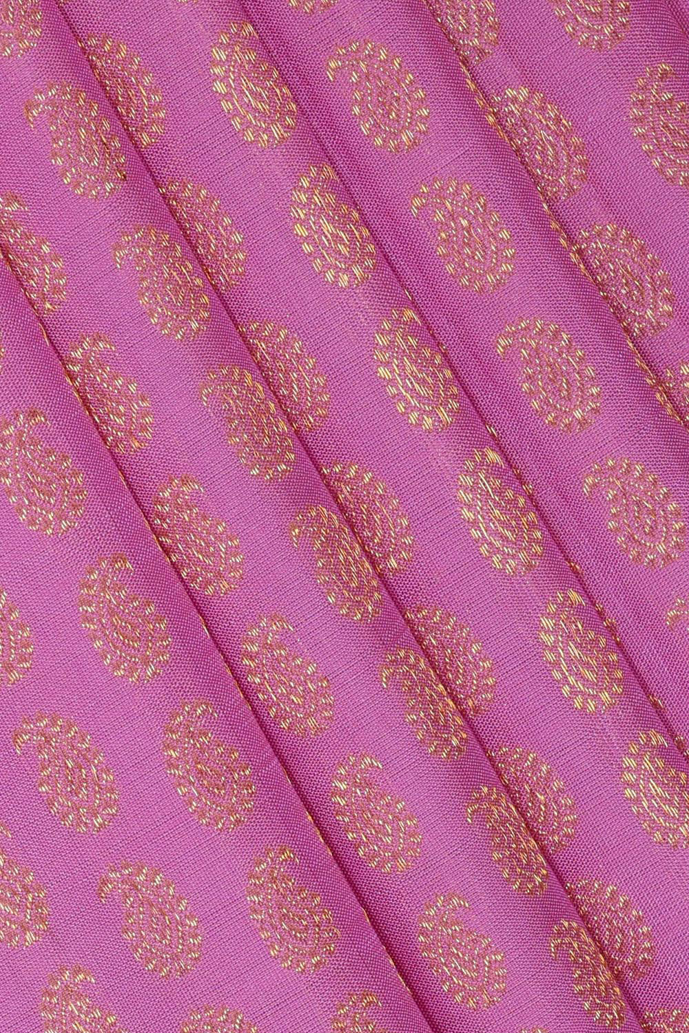 Kanchipattu Lavender Pink Pavada Unstitched Set