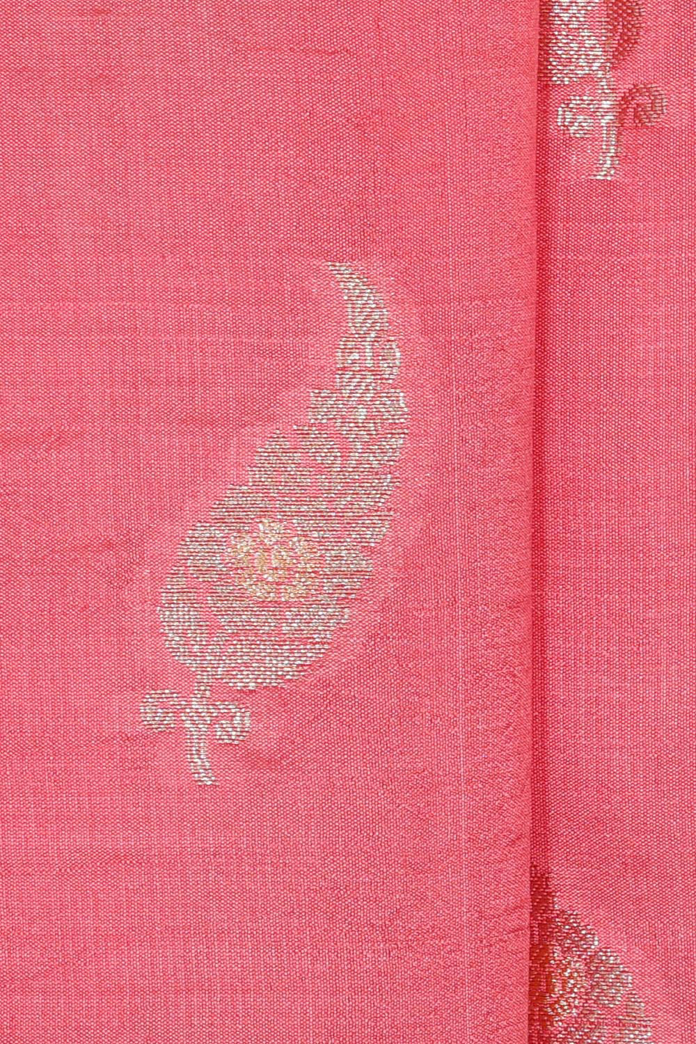 Banarasi Chiniya Silk Peach Pink Saree