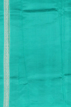 Collection of Banarasi Chiniya Silk Dark Peacock Blue Saree in a gallery layout