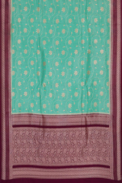 Image of Banarasi Chiniya Turquoise Blue Saree