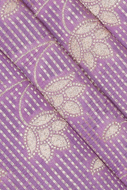 Collection of Banarasi Chiniya Silk Lavender Saree in a gallery layout