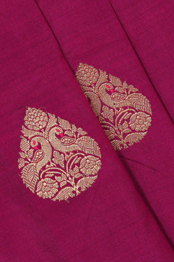 Image of Banarasi Silk Magenta Saree