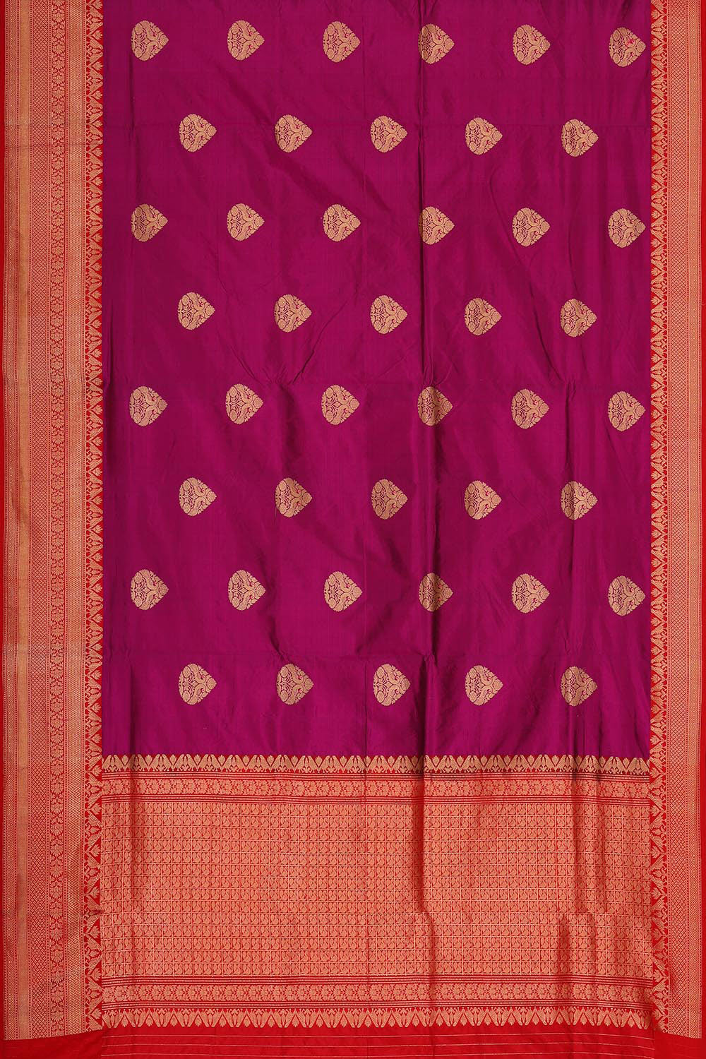 Image of Banarasi Silk Magenta Saree