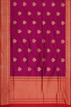 Image of Banarasi Silk Magenta Saree