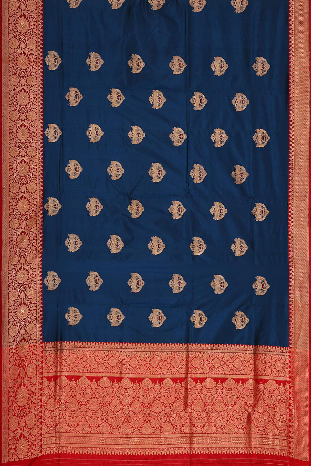 Collection of Banarasi Silk Navy Blue Saree in a gallery layout