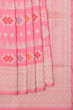 Collection of Banarasi Silk Rose Pink Saree in a gallery layout