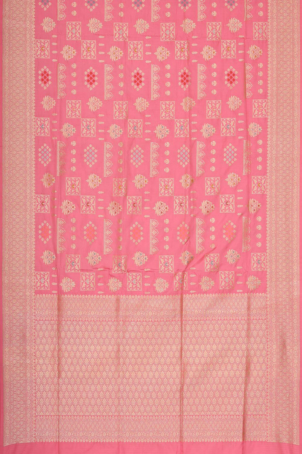 Collection of Banarasi Silk Rose Pink Saree in a gallery layout