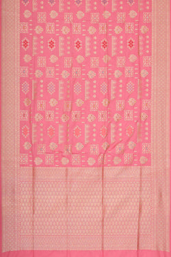 Collection of Banarasi Silk Rose Pink Saree in a gallery layout