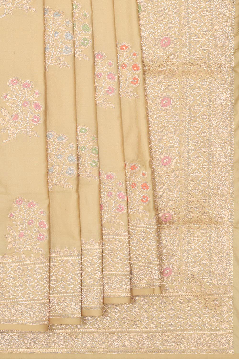 Collection of Banarasi Silk Dark Beige Saree in a gallery layout