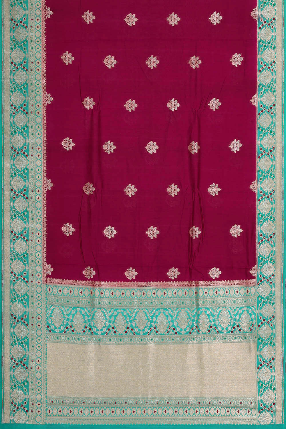 Dark Magenta Silk Saree