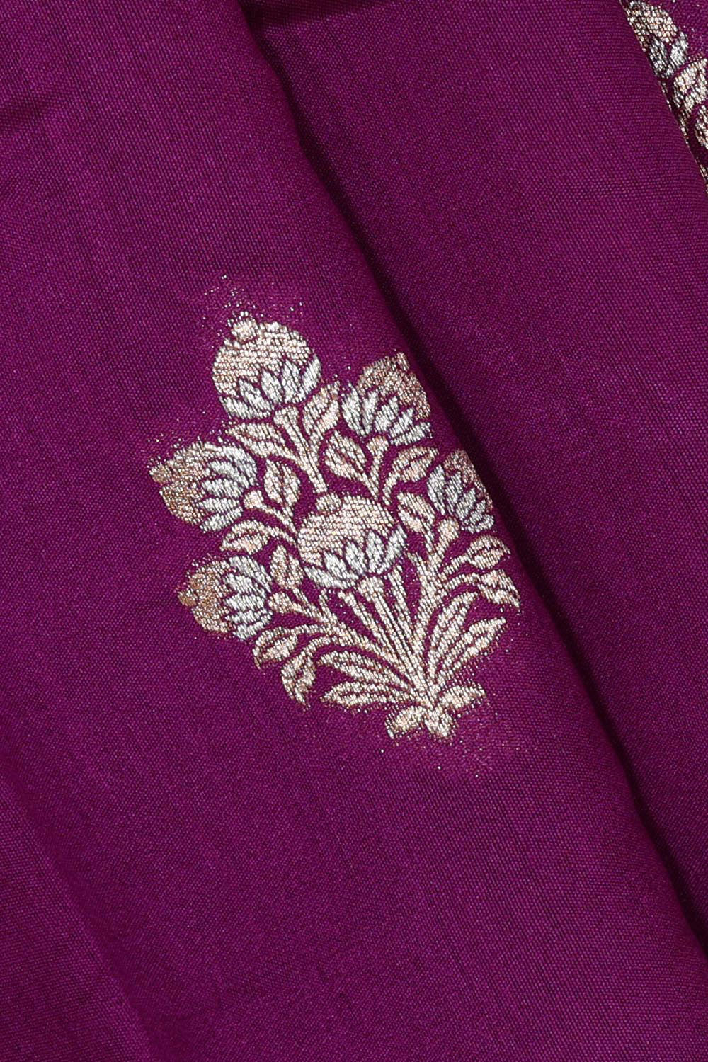 Banarasi Chiniya Magenta Purple Saree