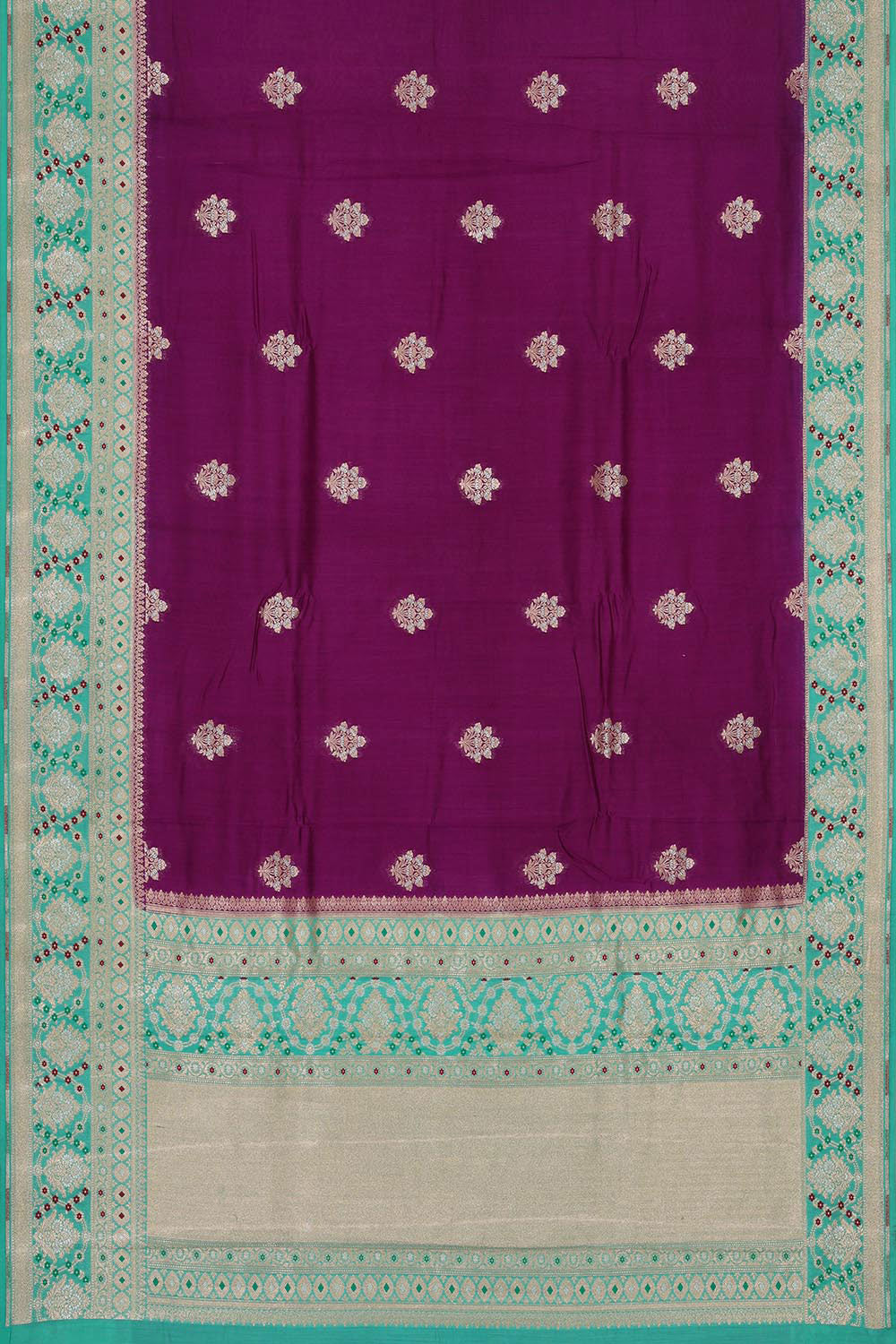 Banarasi Chiniya Magenta Purple Saree