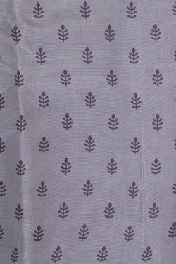 Image of Printed Grey Silk Saree