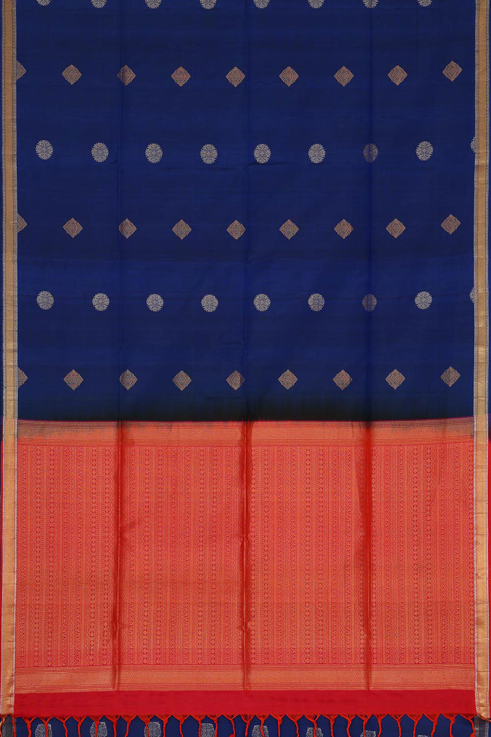 Collection of Dark Blue Silk Saree in a gallery layout