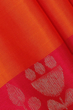 Image of Orange Silk Saree