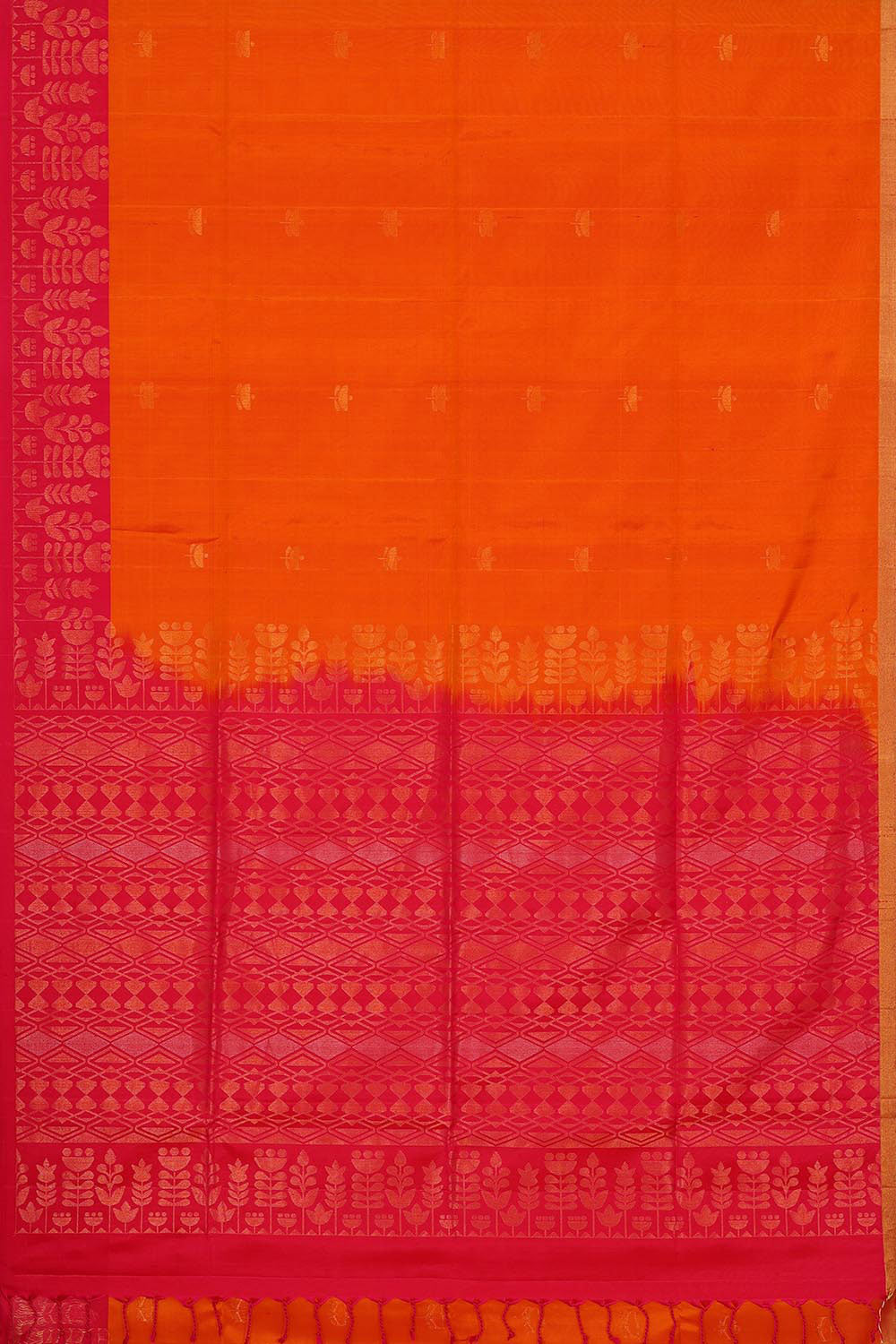 Orange Silk Saree