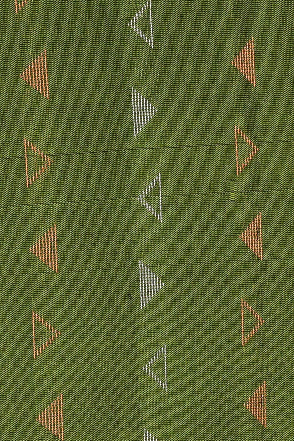 Image of Golden Green Silk Saree