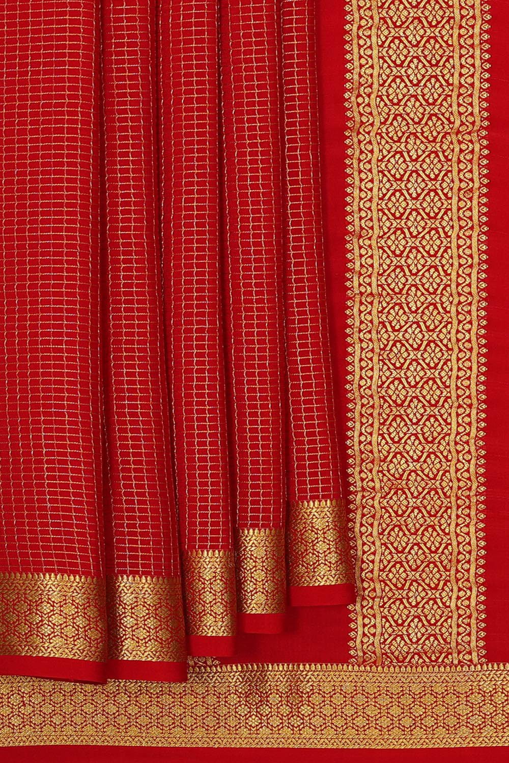 Collection of Binny Crepe Red Saree in a gallery layout