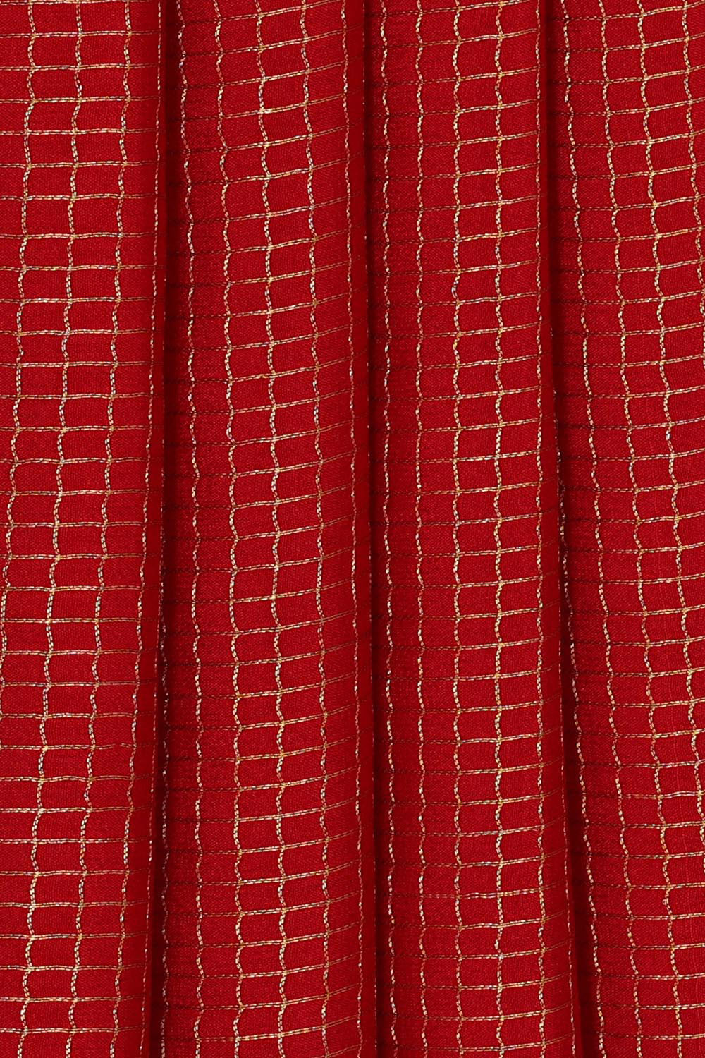 Collection of Binny Crepe Red Saree in a gallery layout