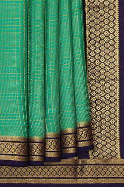 Collection of Binny Crepe Dark Mint Green Saree in a gallery layout