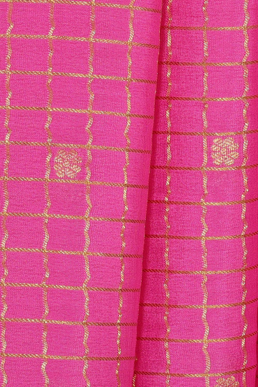 Collection of Binny Crepe Pink Saree in a gallery layout