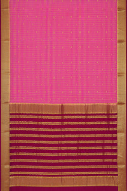 Collection of Binny Crepe Pink Saree in a gallery layout