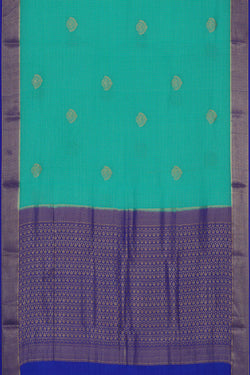 Collection of Mysore Binny Crepe Silk Sea Green Saree in a gallery layout