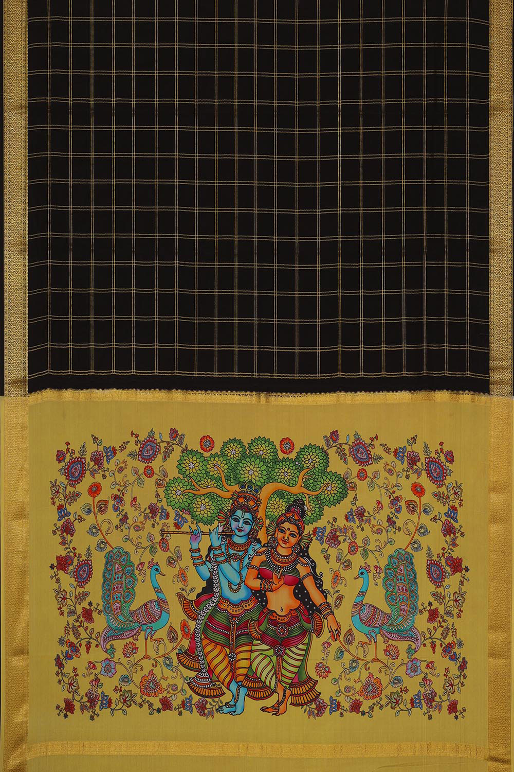 Collection of Mysore Binny Crepe Silk Black Saree in a gallery layout