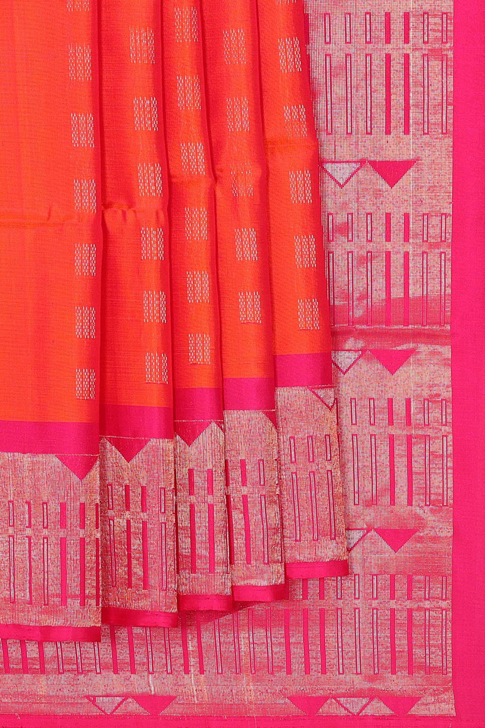 Collection of Orange Silk Saree in a gallery layout