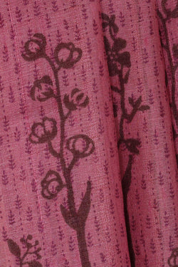 Image of Printed Tussar Silk Light Pink Saree