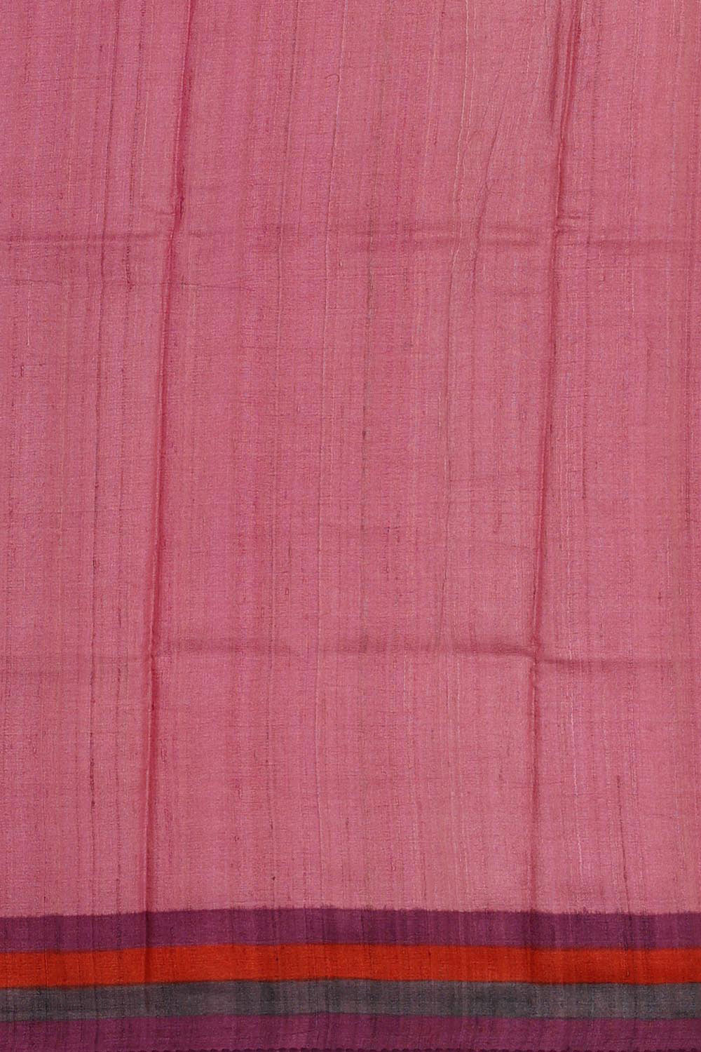 Printed Tussar Silk Light Pink Saree