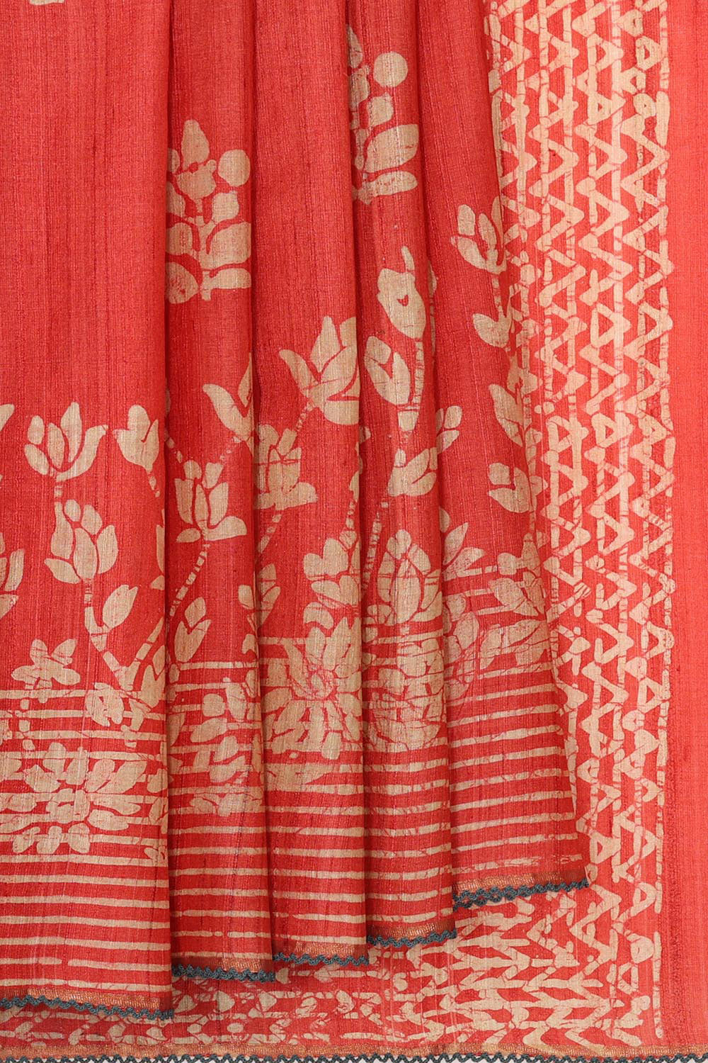 Collection of Tussar Silk Red Saree in a gallery layout