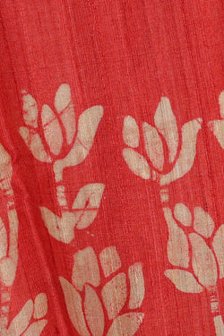 Collection of Tussar Silk Red Saree in a gallery layout