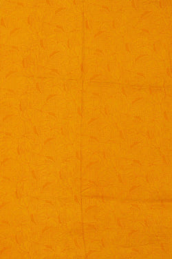 Image of Printed Mustard Yellow Silk Saree