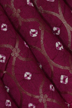 Image of Banarasi Chiniya Silk Deep Wine Saree