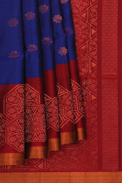 Collection of Royal Blue Silk Saree in a gallery layout