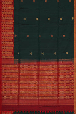 Collection of Dark Bottle Green Silk Saree in a gallery layout