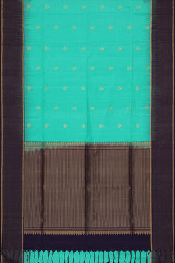 Collection of Turquoise Blue Silk Saree in a gallery layout