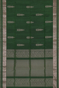 Image of Dark Green Silk Saree